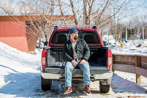 MIKAELA MACKENZIE / WINNIPEG FREE PRESS

William Belford, fleet manager for Peg City Car Co-op, poses for a portrait with the truck that had gas siphoned out of the tank in Winnipeg on Wednesday, March 16, 2022. For Erik story.
Winnipeg Free Press 2022.