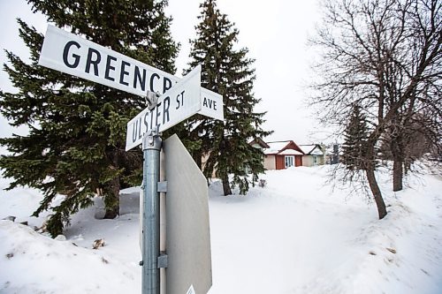 MIKAELA MACKENZIE / WINNIPEG FREE PRESS

Greencrest Avenue near Ulster Street, where a middle-school aged girl was assaulted, in Winnipeg on Wednesday, March 16, 2022. For Erik story.
Winnipeg Free Press 2022.