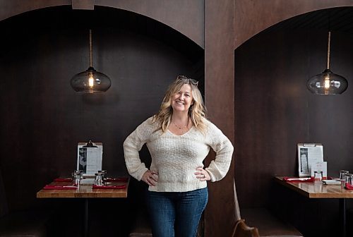 JESSICA LEE / WINNIPEG FREE PRESS

Sandra Romani, co-owner of Little Nanas Italian Kitchen, poses for a photo at her restaurant on March 15, 2022.

Reporter: Dave

