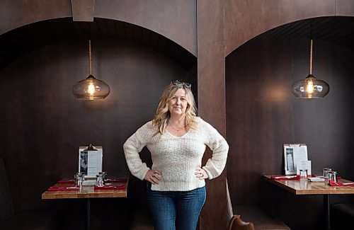 JESSICA LEE / WINNIPEG FREE PRESS

Sandra Romani, co-owner of Little Nanas Italian Kitchen, poses for a photo at her restaurant on March 15, 2022.

Reporter: Dave


