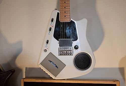 JESSICA LEE / WINNIPEG FREE PRESS

Steve Onoteras guitar is photographed in his home studio on March 18, 2022. This particular guitar has a tape deck in it.

Reporter: Dave S.





