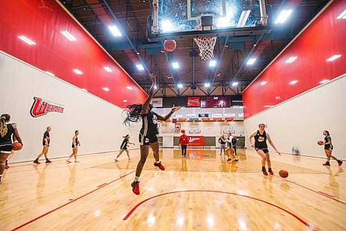 MIKAELA MACKENZIE / WINNIPEG FREE PRESS

Kyanna Gile at Wesmen basketball practice at the Duckworth Centre in Winnipeg on Wednesday, March 23, 2022.  For Mike Sawatzky story.
Winnipeg Free Press 2022.