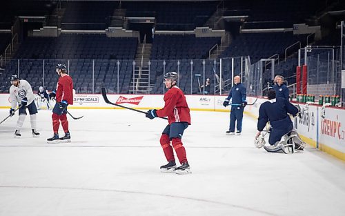 JESSICA LEE / WINNIPEG FREE PRESS

Ville Heinola (14) is photographed at Jets practice at Canada Life Centre on March 29, 2022.
