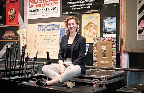 JESSICA LEE / WINNIPEG FREE PRESS

Lizzy Hoyt is photographed backstage at Centennial Concert Hall on March 30, 2022.

Reporter: Holly