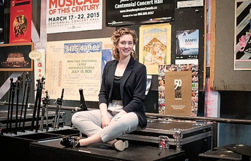 JESSICA LEE / WINNIPEG FREE PRESS

Lizzy Hoyt is photographed backstage at Centennial Concert Hall on March 30, 2022.

Reporter: Holly