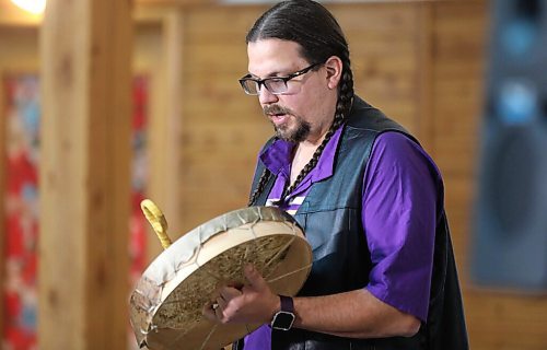 RUTH BONNEVILLE / WINNIPEG FREE PRESS

LOCAL - Residential school trauma initiative

Elder Aaron Pierce sings and drums to start off a media event held by the provincial government on a Residential school trauma initiative that took place at Thunderbird House on Monday.  

Mental Health and Community Wellness Minister Sarah Guillemard and Indigenous Reconciliation and Northern Relations Minister Alan Lagimodiere spoke at the event.  


April 4th,  2022
