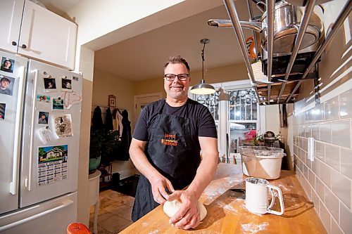 Mike Sudoma / Winnipeg Free Press
Bread maker, Jared Ozuk in his kitchen Wednesday evening 
April 5, 2022