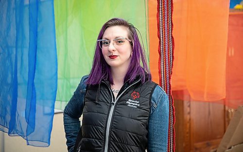 JESSICA LEE / WINNIPEG FREE PRESS

Mélissa (she/her), 36, volunteers her time with Special Olympics Manitoba. She coaches five-pin bowling, sits on the organization's board of directors and helps out at special events. She poses for a photo at her workplace, 
Wolseley Family Place, on April 6, 2022. 

Reporter: Aaron