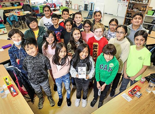 RUTH BONNEVILLE / WINNIPEG FREE PRESS

LOCAL - cup of kindness

Grade 5 students at Meadows West School pose for a quick group photo Thursday to celebrate their group efforts to promote kindness to a local business that struggled due to the pandemic.  

CUP OF KINDNESS: A class of Grade 5 students was inspired by an article I wrote on downtown businesses struggling through the pandemic to do something to help them. So they raised $580 to dole out free coffee to customers of Thom Bargen this morning. I spoke with some of the students and their teacher yesterday. They hope their act of kindness will inspire others to do other kind things as well. 

JOYANNE

April 7th,  2022
