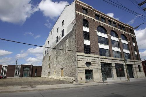 MIKE.DEAL@FREEPRESS.MB.CA 100811 - Wednesday, August 11, 2010 -  The new location of Sport Manitoba with the empty lot that was an old character building only a few months ago. MIKE DEAL / WINNIPEG FREE PRESS