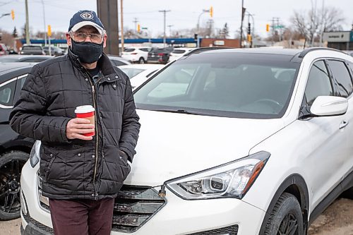 Daniel Crump / Winnipeg Free Press. D'Arcy Mykietowich, from Charleswood, found his vehicle parked in Polo Park's lot months after it was stolen. It is now at a dealership awaiting repair. April 9, 2022.