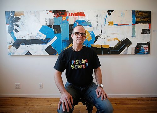 JOHN WOODS / WINNIPEG FREE PRESS
Artist Andrew Hiebert is holding an art exhibition of his work at 618 Arlington in Winnipeg Monday, April 11, 2022.

Re: Small