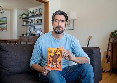 JESSICA LEE / WINNIPEG FREE PRESS

Cree author David Robertson poses for a photo at his home in Winnipeg on April 18, 2022. Recently the Durham School Board banned his book The Great Bear saying that it was harmful to Indigenous families.

Reporter: Maggie