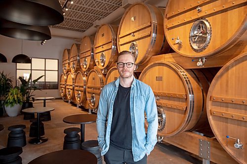 Mike Sudoma/Winnipeg Free Press
Low Life Barrel House owner, Adam Carson, in the breweries tap room Tuesday afternoon
April 19, 2022