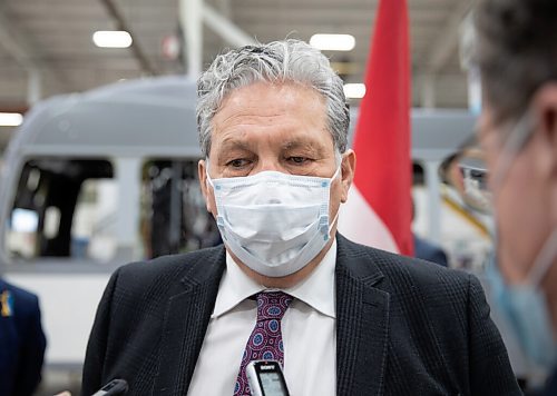 JESSICA LEE / WINNIPEG FREE PRESS

Dan Vandal, Minister for PrairiesCan, Minister of Northern Affairs and Minister for CanNor, is scrummed on April 20, 2022 at New Flyer Industries after announcing a $2.9 million investment in the Vehicle Technology Centre.


Reporter: Martin