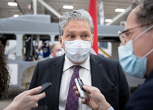 JESSICA LEE / WINNIPEG FREE PRESS

Dan Vandal, Minister for PrairiesCan, Minister of Northern Affairs and Minister for CanNor, is scrummed on April 20, 2022 at New Flyer Industries after announcing a $2.9 million investment in the Vehicle Technology Centre.


Reporter: Martin