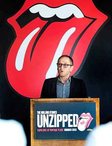 RUTH BONNEVILLE / WINNIPEG FREE PRESS

ENT - Unzipped 

Kevin Donnelly, Sr. Vice President, Venues & Entertainment, True North Sports + Entertainment,  announces,  The Rolling Stones UNZIPPED! EXPO Live exhibit coming to Winnipeg this summer - at Portage Place. 

True North Sports + Entertainment, the city of Winnipeg and downtown Biz made the announcement inside the old Staples location which has 20,000 sq feet of display space for the exhibit.  


April 26th,  2022

