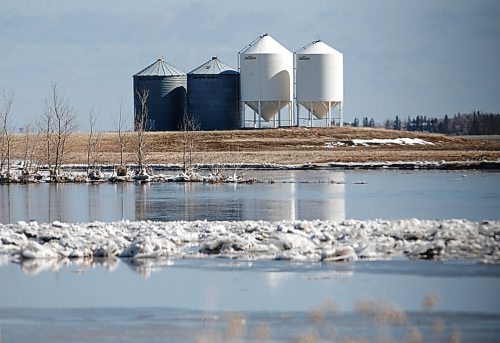 JOHN WOODS / WINNIPEG FREE PRESS
Wet fields just west of Morris Tuesday, April 26, 2022. 

Re: