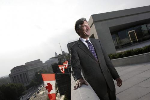 Canada's Ambassador to the United States, Gary Doer, on a terrace outside his office at the Canadian Embassy in Washington DC, August 11, 2010. Lyle Stafford for the Winnipeg Free Press