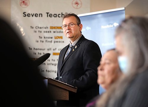 RUTH BONNEVILLE / WINNIPEG FREE PRESS

LOCAL - Indigenous education

Education and Early Childhood Learning Minister Wayne Ewasko announces funding for Indigenous Inclusion Directorate at Niji Mahkwa School Tuesday.

Story - Mamàhtawisiwin: An Indigenous Education Policy Framework, and the Elders and Knowledge Keepers in Schools Initiative


April 28th,  2022

