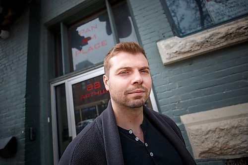 MIKE DEAL / WINNIPEG FREE PRESS
Aaron Black, general manager at Pan Am Place, a transitional housing shelter for men, at 88 Arthur Street.
See Katie May story
220429 - Friday, April 29, 2022.