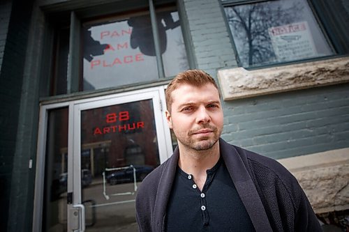 MIKE DEAL / WINNIPEG FREE PRESS
Aaron Black, general manager at Pan Am Place, a transitional housing shelter for men, at 88 Arthur Street.
See Katie May story
220429 - Friday, April 29, 2022.