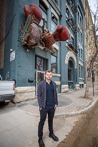 MIKE DEAL / WINNIPEG FREE PRESS
Aaron Black, general manager at Pan Am Place, a transitional housing shelter for men, at 88 Arthur Street.
See Katie May story
220429 - Friday, April 29, 2022.