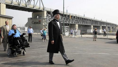 MIKE.DEAL@FREEPRESS.MB.CA 100821 - Saturday, August 21, 2010 -  J. Craig Oliphant dressed as Prime Minister Wilfred Laurier attends the 100 anniversary of his own opening of the St. Andrews Lock and Dam in Lockport, Manitoba. MIKE DEAL / WINNIPEG FREE PRESS