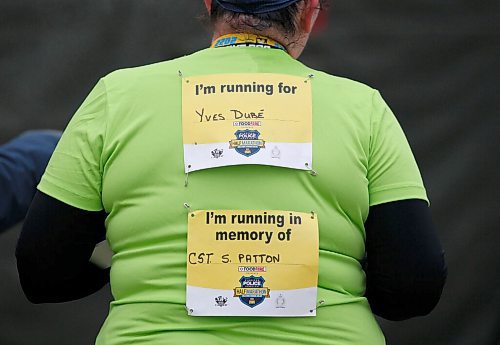 JOHN WOODS / WINNIPEG FREE PRESS
Many runners run for people in their lives who have died of cancer at the Winnipeg Police Service (WPS) Half Marathon in Assiniboine Park Sunday, May 1, 2022. Proceeds go to the Canadian Cancer Society.

Re: Searle