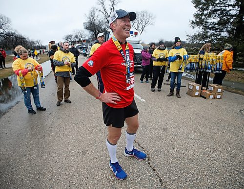 JOHN WOODS / WINNIPEG FREE PRESS
John Coffin, right, crosses line first at the Winnipeg Police Service (WPS) Half Marathon in Assiniboine Park Sunday, May 1, 2022. Proceeds go to the Canadian Cancer Society.

Re: Searle