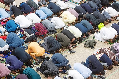 MIKE DEAL / WINNIPEG FREE PRESS
The 2022 Eid celebration at the RBC Convention Centre attracted so many people that they held a second prayer as the third floor hall that was booked was overflowing. 
220502 - Monday, May 02, 2022.