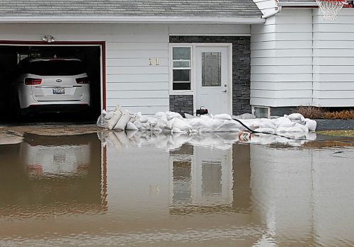JOHN WOODS / WINNIPEG FREE PRESS
A home has put down some sandbags in response to high water in Elie, MB Monday, May 2, 2022. The combination of a high La Salle River and field runoff has resulted in high water levels throughout town.

Re: ?