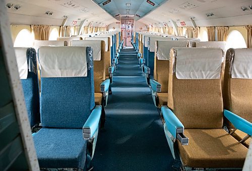 JESSICA LEE / WINNIPEG FREE PRESS

The Royal Aviation Museum is photographed on May 2, 2022. Pictured: The inside of the Vickers Viscount.

Reporter: Alan Small