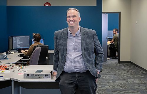 JESSICA LEE / WINNIPEG FREE PRESS
Darcy Cook, former co-owner and now general manager of JCA Technologies, is photographed at the JCA office on May 4, 2022.
Reporter: Martin Cash