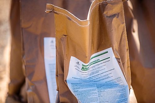 MIKAELA MACKENZIE / WINNIPEG FREE PRESS

Bags of mosquito larvicide granules at the Insect Control heliport in Winnipeg on Thursday, May 5, 2022. For Joyanne story.
Winnipeg Free Press 2022.