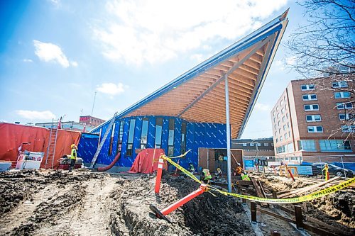 MIKAELA MACKENZIE / WINNIPEG FREE PRESS

The construction site of Astum Api Niikinaahk, a low-barrier affordable housing project, in Winnipeg on Thursday, May 5, 2022. For Joyanne story.
Winnipeg Free Press 2022.