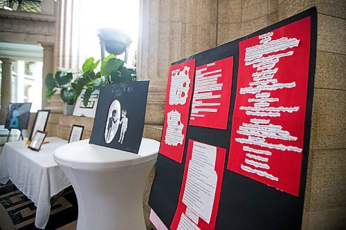 MIKAELA MACKENZIE / WINNIPEG FREE PRESS

Argyle Alternative High School students' art, which is displayed at the Manitoba Legislative Building in honour of Child and Youth Mental Health Day, in Winnipeg on Friday, May 6, 2022. For Katie May story.
Winnipeg Free Press 2022.