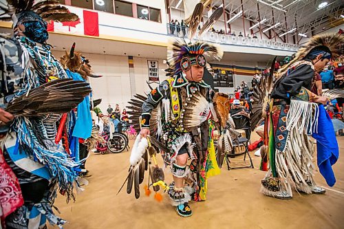 Daniel Crump / Winnipeg Free Press. Indigenous dancers, community leaders and students take part in the University of Manitobas 33rd Annual Traditional Graduation Pow Wow. May 7, 2022.