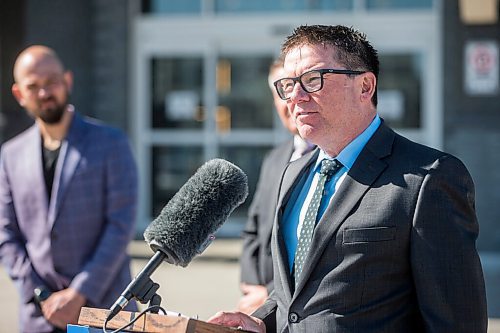 MIKAELA MACKENZIE / WINNIPEG FREE PRESS

Scott Jocelyn, president and CEO of the Manitoba Hotel Association, speaks at an announcement about funding for COVID recovery at Winnipeg-South/Outlet Collection Hyatt House in Winnipeg on Tuesday, May 10, 2022. For Gabby story.
Winnipeg Free Press 2022.