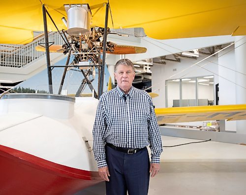 JESSICA LEE / WINNIPEG FREE PRESS

Terry Slobodian, the president and CEO of the Royal Aviation Museum of Western Canada, poses at the first plane he acquired for the museum, on May 10, 2022.

Reporter: Alan Small


