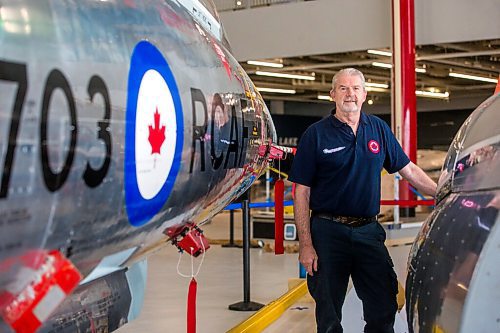 MIKAELA MACKENZIE / WINNIPEG FREE PRESS

Steve Pajot, owner the CF-104 Starfighter, poses for a portrait with the jet at the new Royal Aviation Museum of Western Canada in Winnipeg on Wednesday, May 11, 2022. For Al Small story.
Winnipeg Free Press 2022.