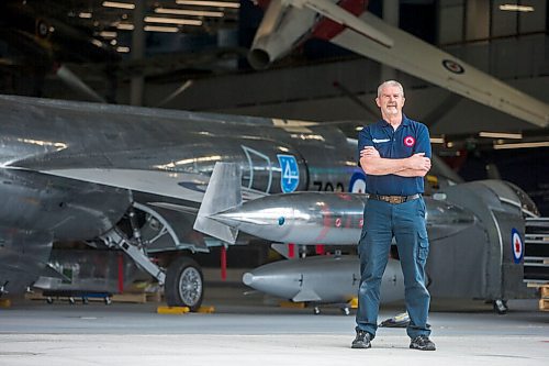 MIKAELA MACKENZIE / WINNIPEG FREE PRESS

Steve Pajot, owner the CF-104 Starfighter, poses for a portrait with the jet at the new Royal Aviation Museum of Western Canada in Winnipeg on Wednesday, May 11, 2022. For Al Small story.
Winnipeg Free Press 2022.