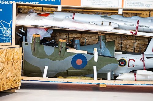 MIKAELA MACKENZIE / WINNIPEG FREE PRESS

Boxes waiting to be unpacked at the new Royal Aviation Museum of Western Canada in Winnipeg on Wednesday, May 11, 2022. For Al Small story.
Winnipeg Free Press 2022.