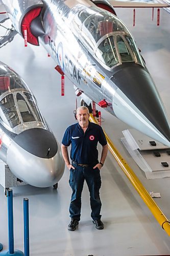 MIKAELA MACKENZIE / WINNIPEG FREE PRESS

Steve Pajot, owner the CF-104 Starfighter, poses for a portrait with the jet at the new Royal Aviation Museum of Western Canada in Winnipeg on Wednesday, May 11, 2022. For Al Small story.
Winnipeg Free Press 2022.