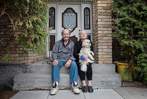JESSICA LEE / WINNIPEG FREE PRESS

Gary (left) and Alexandra Moulder, pose for a photo at their West St. Paul home on May 11, 2022. Gary is housebound and uses a walker. His wife, Alexandra, worries he will not be able to call her or for help without a landline during an emergency.

Reporter: Kevin Rollason


