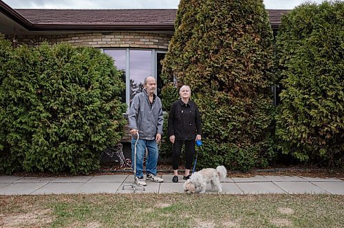 JESSICA LEE / WINNIPEG FREE PRESS

Gary (left) and Alexandra Moulder, pose for a photo at their West St. Paul home on May 11, 2022. Gary is housebound and uses a walker. His wife, Alexandra, worries he will not be able to call her or for help without a landline during an emergency.

Reporter: Kevin Rollason


