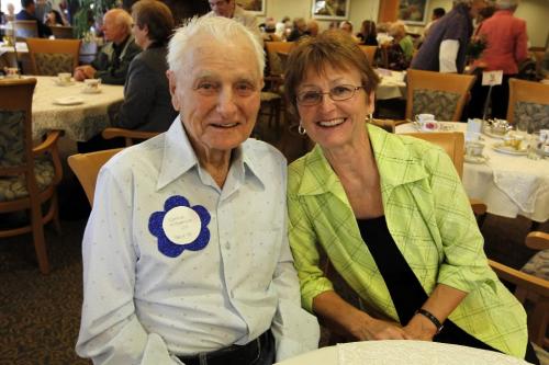 BORIS.MINKEVICH@FREEPRESS.MB.CA  100919 BORIS MINKEVICH / WINNIPEG FREE PRESS One hundred year old people gathered for a party at the Seine River Resendence old folks home. One hundred year old Norman Wichaernko with his daughter Gladys Chopp.