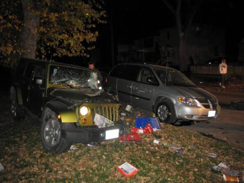 John Slipec photos winnipeg stolen car crashes near Polson and scotia October 07 2010 - for Gabrielle Giroday story winnipeg free press