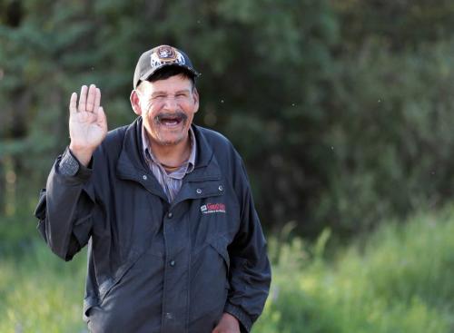 JOE.BRYKSA@FREEPRESS.MB.CA NO RUNNING WATER FEATURE-(See Helen's story)  -     Elder at Red Sucker Lake First Nation  smiles- - July 2010, - JOE BRYKSA/WINNIPEG FREE PRESS