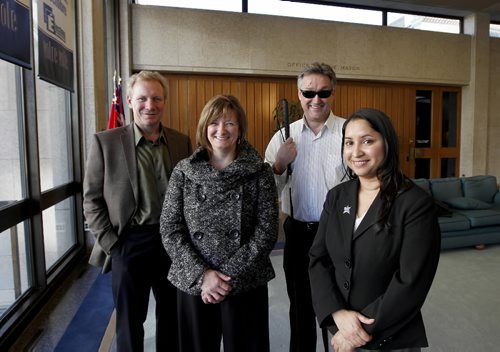 Ruth Bonneville Winnipeg Free Press Oct 28, 2010 Local,  Mayor Sam Katz will be joined by four new city councillors  including the first blind one and first Indo-Canadian one  when he heads back to Winnipeg City Hall next week.  Names from left  - Thomas Steen in Elmwood-East Kildonan, Paula Havixbeck in Charleswood-Tuxedo, Ross Eadie in Mynarski, and  Devi Sharma in Old Kildonan.